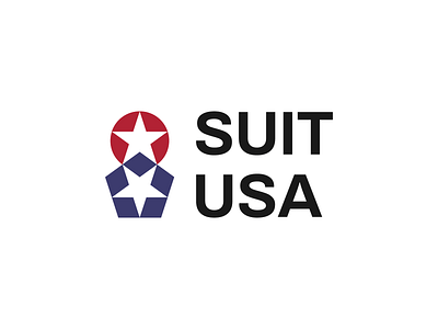 Suit USA brand clothing fashion flag identity idolize irakli dolidze logo mark star suit symbol usa visual