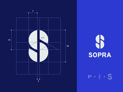 SOPRA brand business chart consulting growing identity idolize irakli dolidze logo mark negative pie plant s sopra space symbol visual