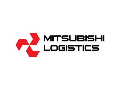 MITSUBISHI LOGISTICS around arrow brand circle identity idolize irakli dolidze logistics logo mark mitsubishi negative space symbol visual