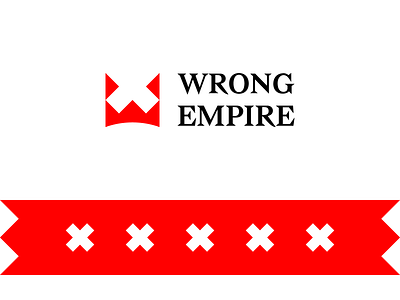 WRONG EMPIRE empire idolize irakli dolidze logo logotype mark negative space symbol wordmark wrong x