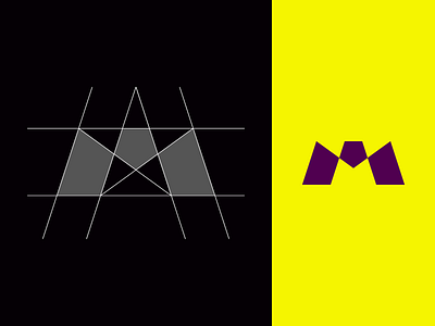 M for MINING brand identity idolize irakli dolidze logo m mark massive mining negative space solid star symbol visual