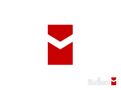 A Concept for Marlboro brand identity idolize irakli dolidze logo m marlboro negative space red symbol