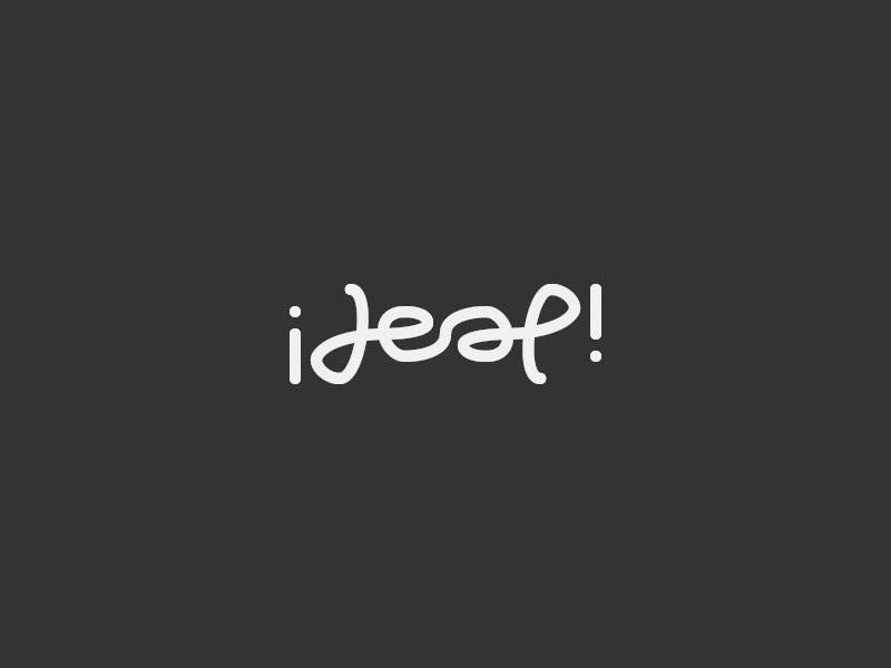 ideal! ambigram ideal idolize irakli dolidze mark symbol word