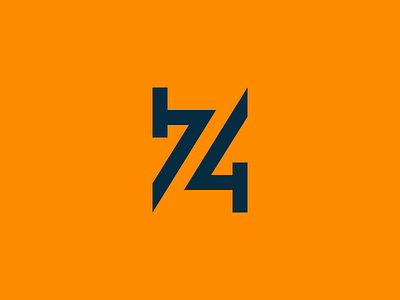 74Z 4 7 74 ambigram irakli dolidze logo mark monogram negative space symbol z