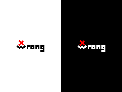 wrong brand identity idolize irakli dolidze logo logotype mark symbol visual wordmark wrong