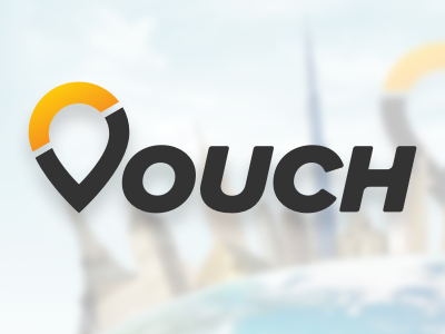 Vouch logo custom lettering logo