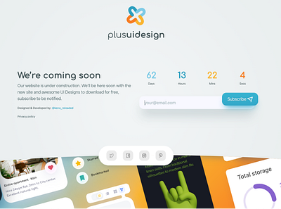 Plus UI Design Home Page logo design logo designs ui design uiux user interface web design web development