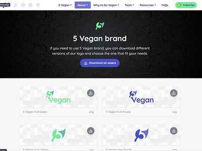 5 Vegan brand page