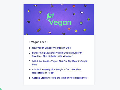 5 Vegan Feed email email email design email template email template design rss rss feed