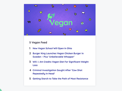 5 Vegan Feed email