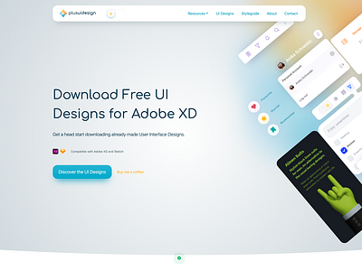 Plus UI Design Home Page