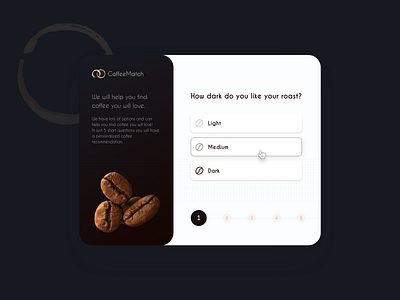 Coffee user journey card