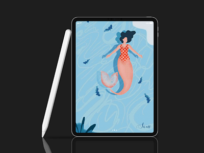 Mermaid 🧜‍♀️🧜‍♀️ drawing ipad ipadpro mermaid procreate underwater