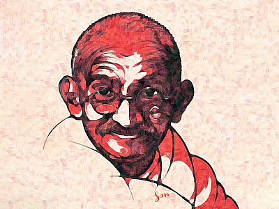 Mahatma Gandhi (Crayons Sketch) art artist artwork color crayons creative creativity illustration independenceday innovation poster poster design sketch