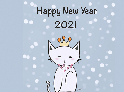 Happy 2021 2020 2020 design 2021 cat design graphic graphic design graphic design illustration poster poster design procreate procreate art procreateapp ui vector