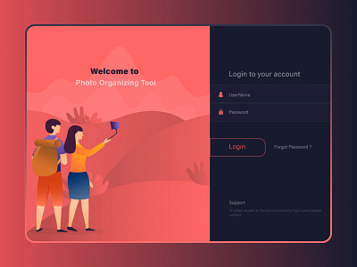 Photo Organiser Landing Page Concept