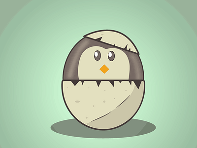 Egg/baby penguin Illustration illustration