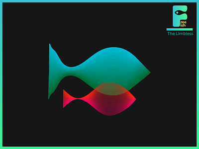 Free Fish blend art graphic design illustration poster design