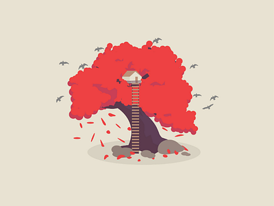 Tree house illustration