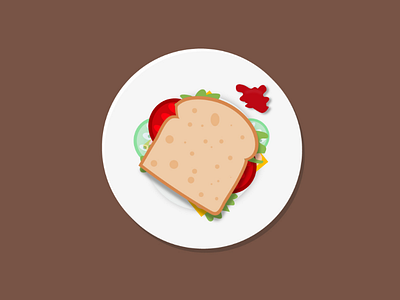 Sandwich graphic design illustration