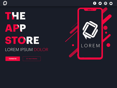 Mobile App Store Landing Page app store landing page mobile ui ux