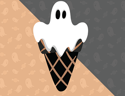 Ghost Ice cream ghost ghost party ghostbusters graphic design halloween halloween design halloween flyer halloween party hand drawn icecream illustration vector