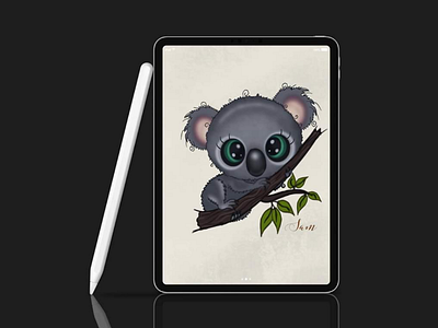 KOALA :) Procreate Artwork. animals artwork australia bushfires cute drawing forest graphic design illustration ipad pro ipad pro 11 koala procreate