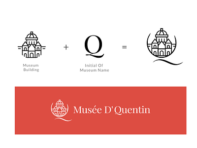 Musee D' Quentin Logo art art director branding designer graphics idea illustration logo logo design typography ui ux web