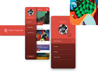 Musee D' Quentin App Screens