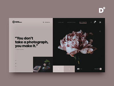 Photography website concept design