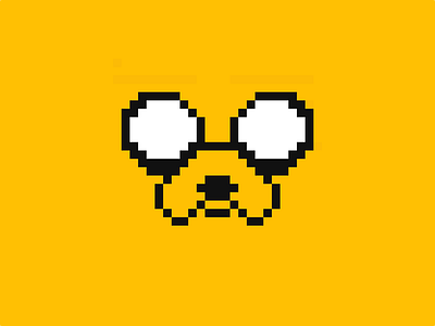 Jake the Dog adventure time dog pixel pixel art portrait