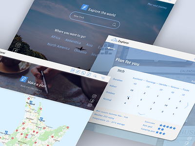 Explorer Web Design design travel ux web