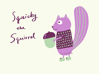 Squicky the Squirrel - Illustration drawing illustration procreate
