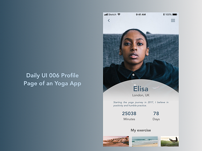 Daily UI 006 Profile Page dailui dailyui 006 ui ui ux ui ux design ux designer