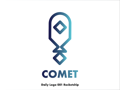 Daily Logo 001 Rocketship - Comet daily logo challenge daily logo design logo logo design ui