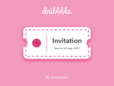 Dribbble Invite Contest by Annie dribbble dribbble invite invite invites ticket