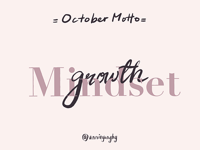 Growth Mindset brush lettering calligraphy procreate