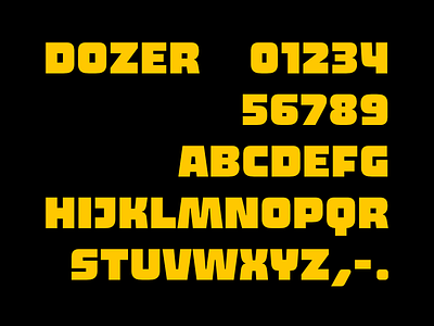 Dozer font design font type typography