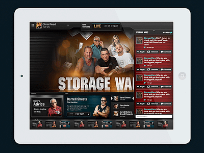 Storage Wars - 2nd Screen Experience artdirection interactivedesign ipad mobileapp secondscreen storagewars uiux visualdesign