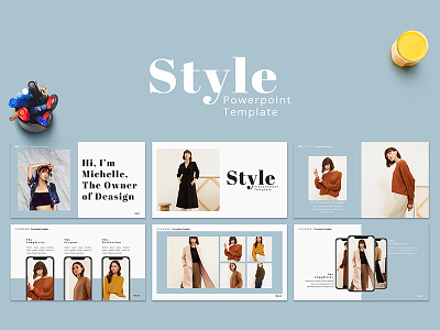 Style - Presentation Template clean creative fashion free template freebies keynote lookbook modern powerpoint presentation template