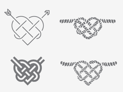Heart Knot Variations heart knot