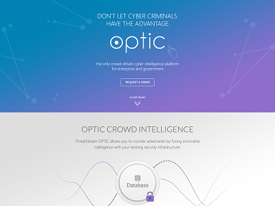 Optic Homepage clean design simple website