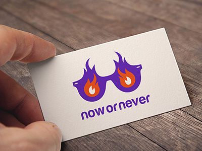 Now or Never logo branding icon identity logo mark vector