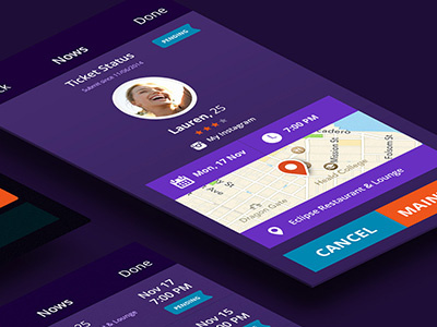 Now or Never app app flat interface map ui visual design