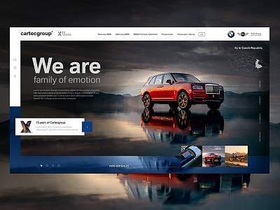 CartecGroup BMW clean inspiration luxury modern ui ux web landing page rollsroyce webdesign