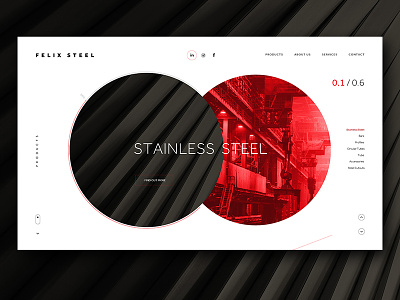 Felix Steel clean homepage landing page modern typography ui ux web webdesign