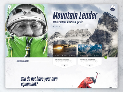 MOUNTAIN LEADER grunge homepage landing page modern typography ui ux web webdesign