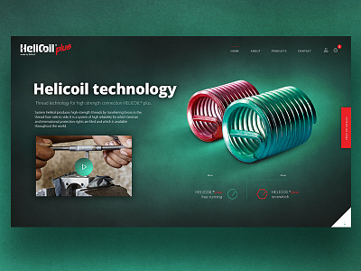 Helicoil plus clean inspiration landing page modern ui ux web webdesign