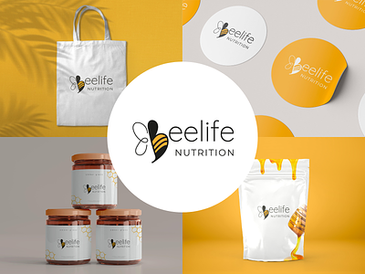 Beelife Nutrition Logo brand branding design designer graphic design graphics illustration illustrator logo