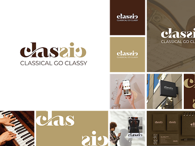 CLASSIC - Classical Go Classy - Logo Design branding classic logo classical music logo design designer elegant logo elegant logo design graphic design graphics illustration illustrator logo logo designer logo music logo trend music logo music logo designer trending logo ui vector